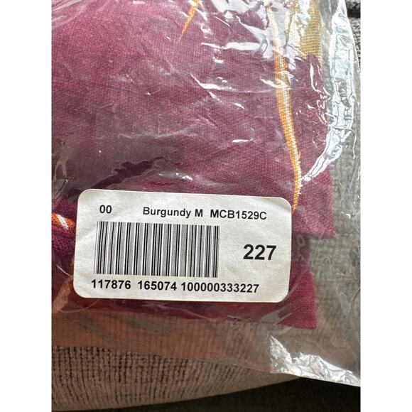 ModCloth Floral Print Linen Wide-Leg Cropped Pants Burgundy Womens Sz 00 NWT - Picture 6 of 10